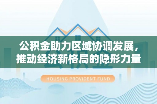 普湾新区公积金助力区域协调发展，推动经济新格局的隐形力量