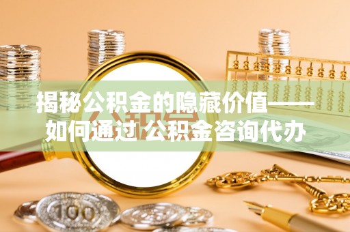 普湾新区揭秘公积金的隐藏价值——如何通过 公积金咨询代办提取 优化财富管理