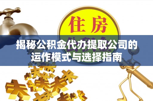 普湾新区揭秘公积金代办提取公司的运作模式与选择指南