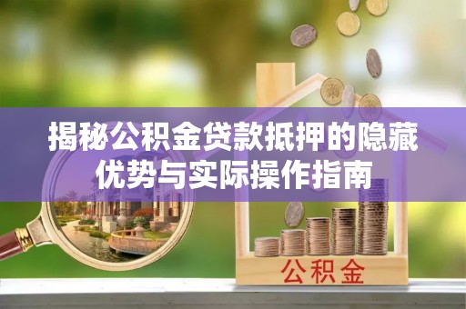 普湾新区揭秘公积金贷款抵押的隐藏优势与实际操作指南