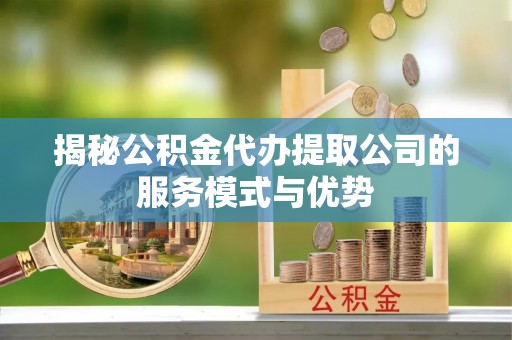 普湾新区揭秘公积金代办提取公司的服务模式与优势