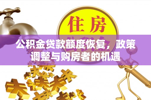 普湾新区公积金贷款额度恢复，政策调整与购房者的机遇
