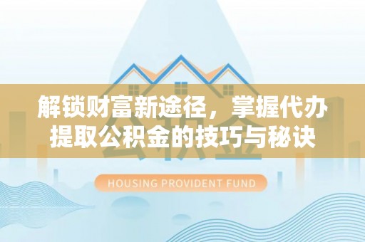 普湾新区解锁财富新途径，掌握代办提取公积金的技巧与秘诀