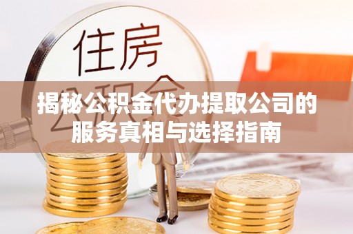 普湾新区揭秘公积金代办提取公司的服务真相与选择指南